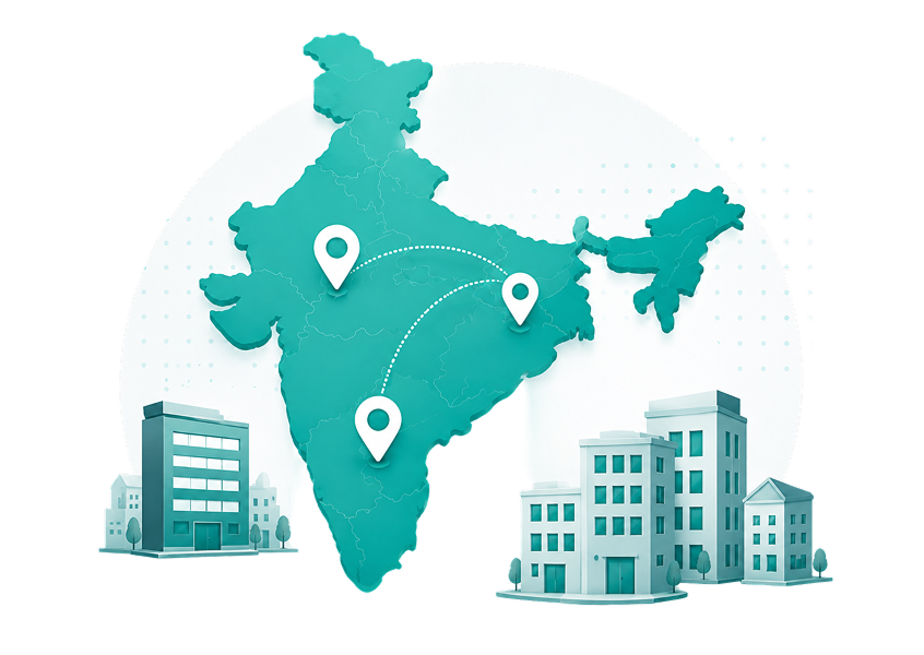 Serving customers across India